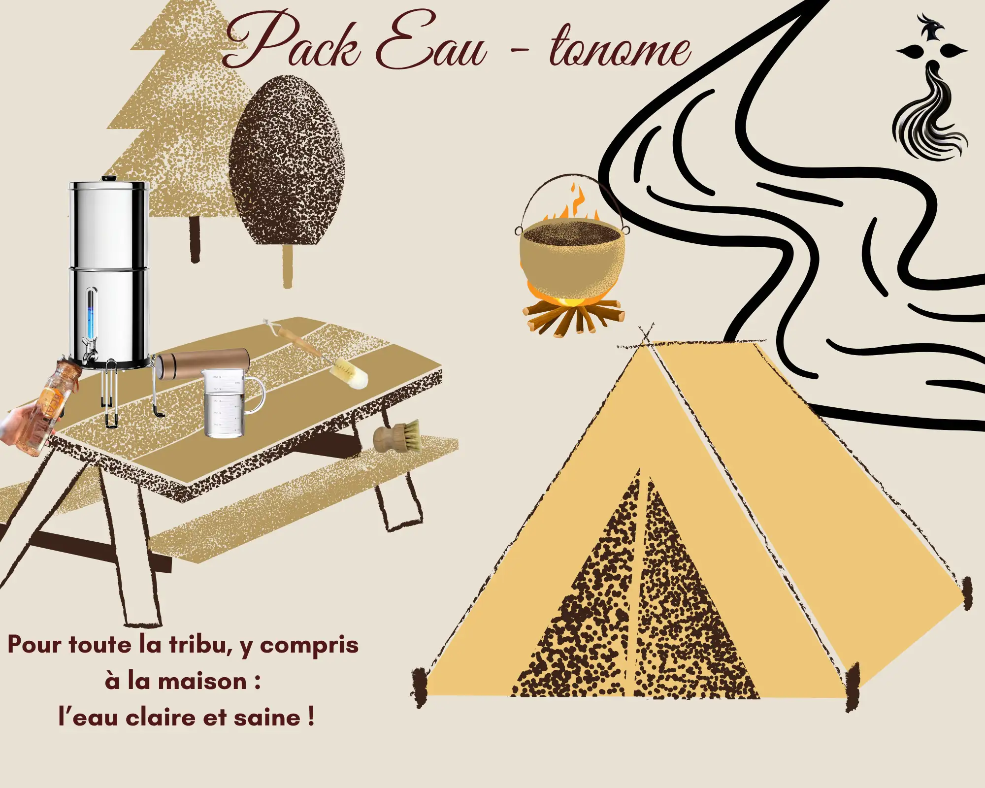 Cuve filtration gravité eau - Equipement durable - Inox - Eco-responsable - Pack Eau-tonome - Breizhilience.fr