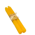 Set 2 bougies en cire - Lot bougies naturelles feuille cire roulée - Breizhilience.fr