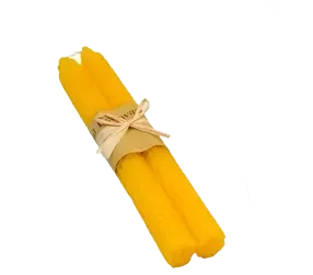 Set 2 bougies en cire - Lot bougies naturelles feuille cire roulée - Breizhilience.fr