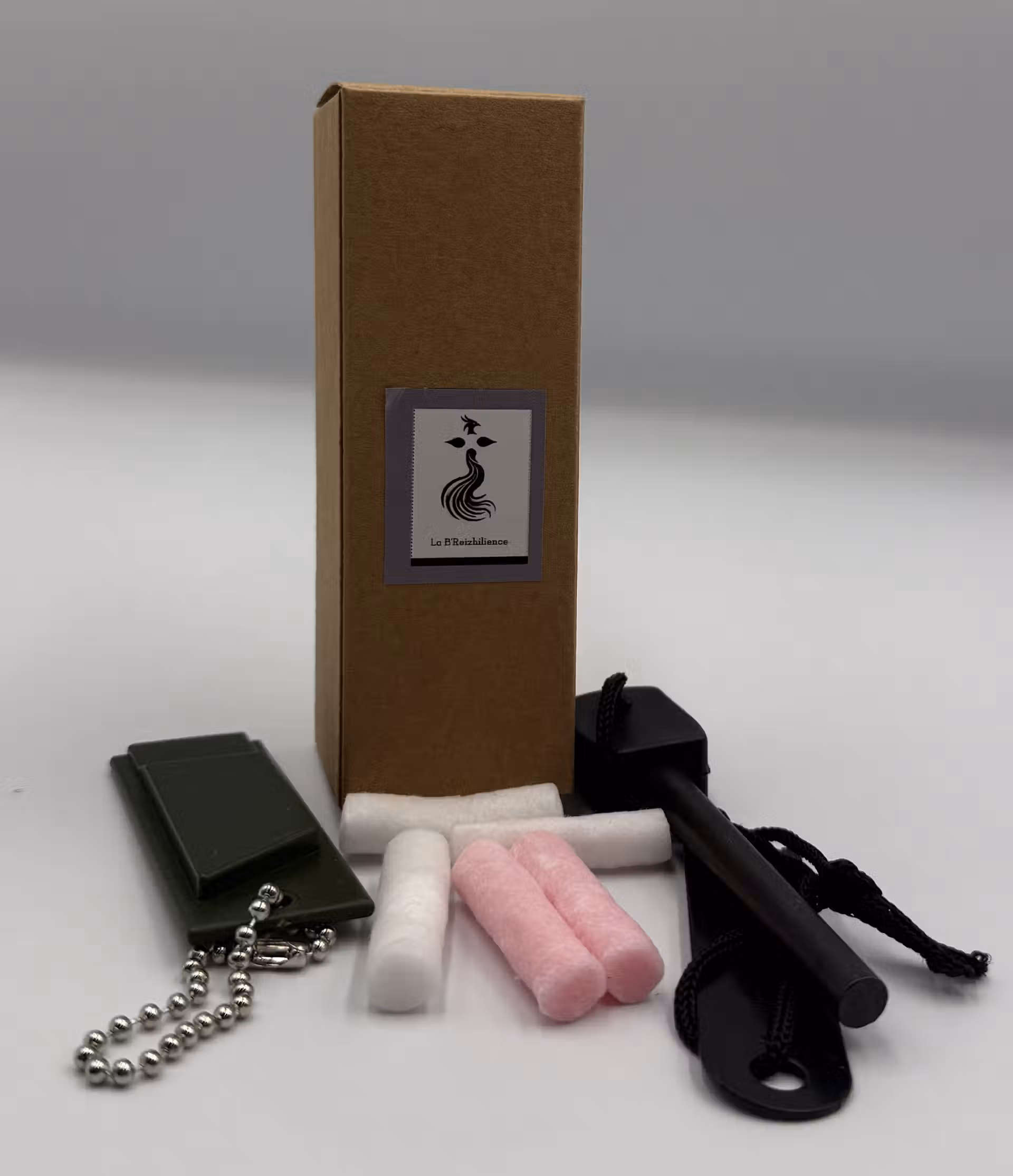 Set allume-feu et sifflet - Lot pierre à feu sifflet mèches en cire - Breizhilience;fr