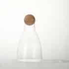 Carafe 1.5l Bouchon rond bois - Carafe verre design - Breizhilience.fr