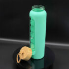 Gourde verre - Vert - Borosilicate - 1 litre - Protection silicone - Durable - Écologique - Pack Tribu Eau-tonome - Breizhilience.fr