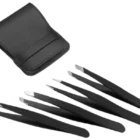 Pinces à épiler inox - Lot 4 pinces qualité professionnelle - Pinces pour soins et précision - Breizhilience.fr