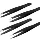 Set 4 pinces à épiler précision - Pinces à épiler usage professionnel - Pince à épiler inox - Breizhilience.fr