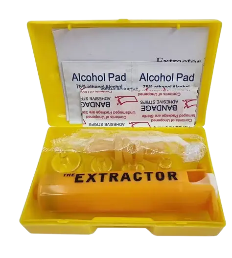 Set complet aspire venin Boite pompe à venin - Set portable urgence anti-venin - Kit anti réaction piqure et morsure