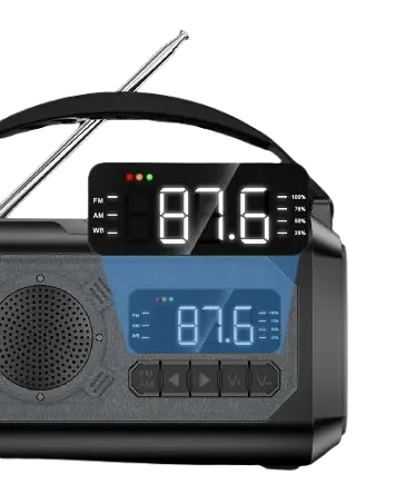 Radio solaire d'urgence - Radio lampe manivelle - Radio charge solaire - Breizhilience.fr