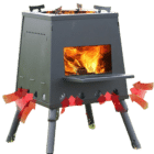 Réchaud grand cuisine extérieur - Cuisson charbon ou bois - Poêle extérieur portable et pliable - Breizhilience.fr