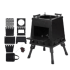 Réchaud à bois portable et pliable - Poêle à bois camping - Cuisine bivouac - Breizhilience.fr