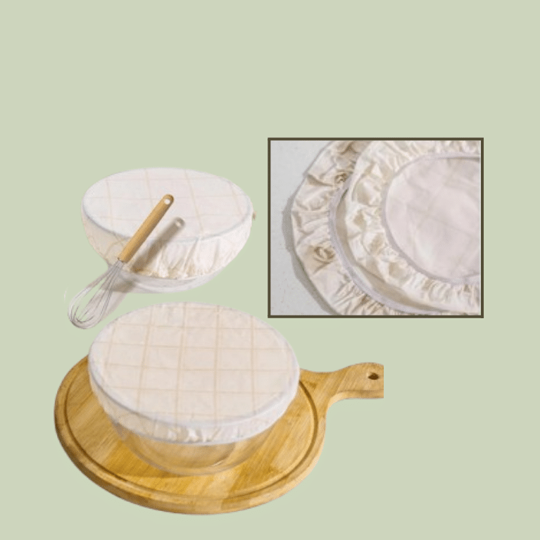 3-couvercles-cire Emballage alimentaire cire abeille - Couvercle réutilisable - Lot 3 couvercles saladier - breizhilience