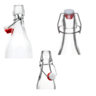 Bouteille 1L verre - Bouteille bouchon mécanique - Bouteille transparente étanche - La B'Reizhilience