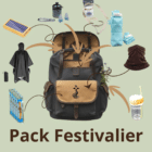 Pack Festivalier - 8 accessoires pour festivals - Kit survie festivalier - B'Reizhilience