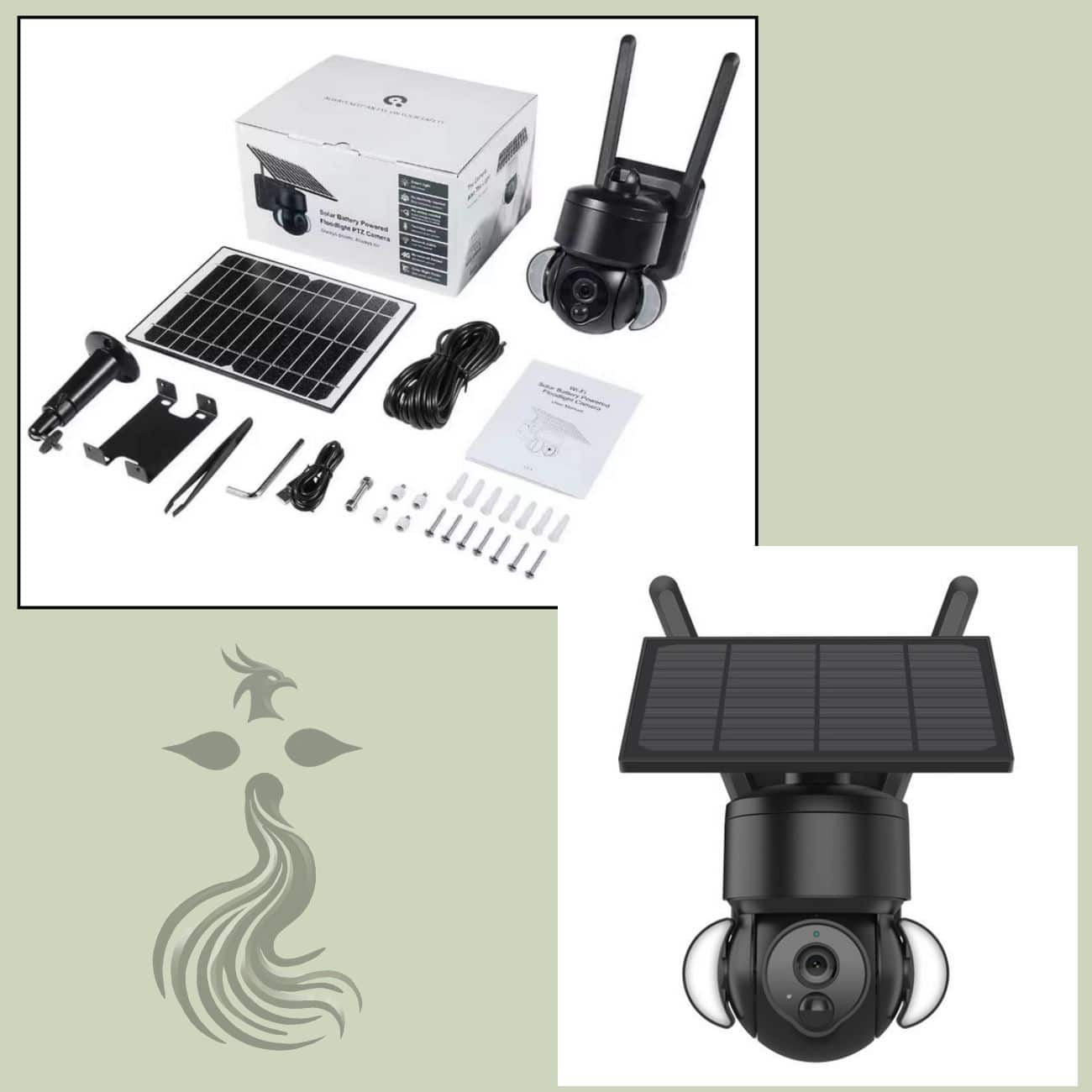 Kit complet caméra surveillance - Caméra solaire extérieur - Caméra sécurité autonome - La B'Reizhilience.fr
